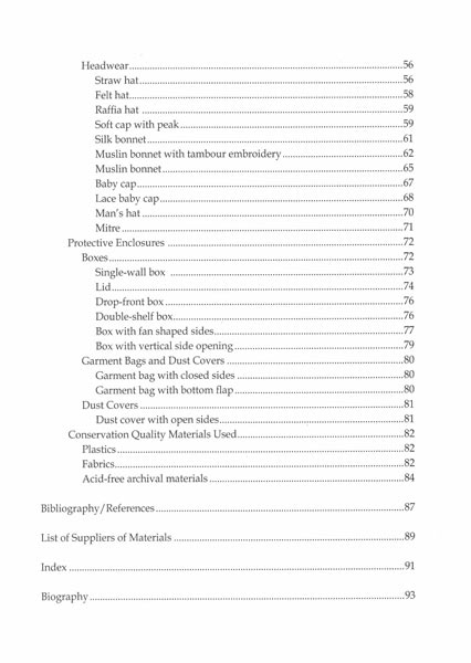 Methods for storing Historical Costumes and Accessories