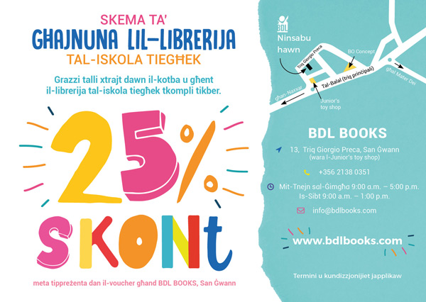 BDL Books - Voucher 25% Skont Skejjel
