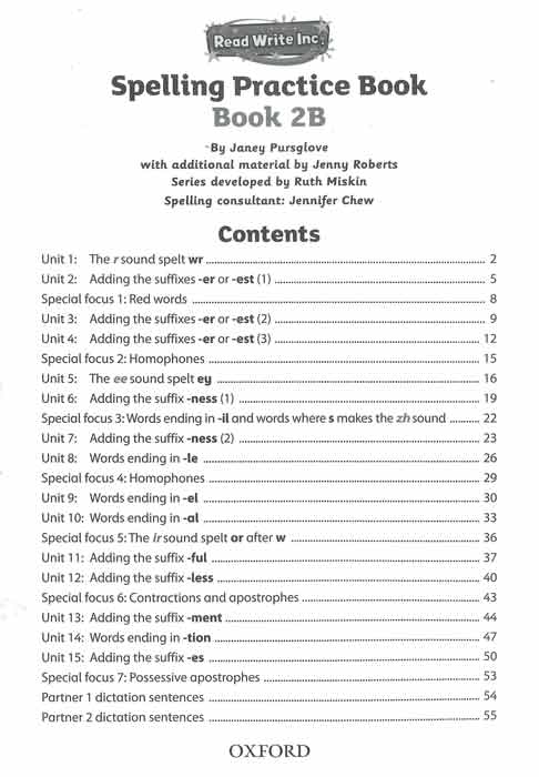 Read Write Inc. Spelling: Practice Book 2B - BDL Books