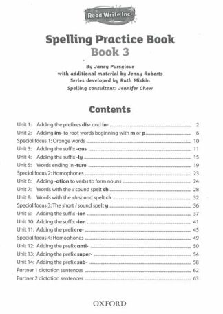 Read Write Inc. Spelling: Practice Book 3 - BDL Books
