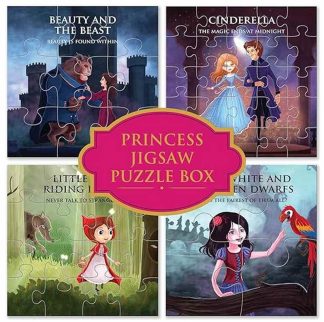 Princess Jigsaw Puzzle Box - 4 in 1 Box Set