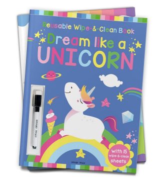 Dream Like A Unicorn - Reusable Wipe And Clean Activity Book